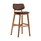 Scandinavia Style Bar-stool Wooden Legs Square Seat for Kitchen Bar Brown Natural 1 Piece Clearhalo 'Bar Furniture' 'Bar Stools' 'bar_stools' 'furniture_bar_stools' 'Kitchen & Dining Furniture' 'kitchen&dining_furn' 'kitchen' 'kitchen_furn' Furniture' 4576102