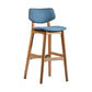 Scandinavia Style Bar-stool Wooden Legs Square Seat for Kitchen Bar Blue Natural 1 Piece Clearhalo 'Bar Furniture' 'Bar Stools' 'bar_stools' 'furniture_bar_stools' 'Kitchen & Dining Furniture' 'kitchen&dining_furn' 'kitchen' 'kitchen_furn' Furniture' 4576110