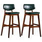 Scandinavia Style Bar-stool Wooden Legs Square Seat for Kitchen Bar Blackish Green Brown Set of 2 Clearhalo 'Bar Furniture' 'Bar Stools' 'bar_stools' 'furniture_bar_stools' 'Kitchen & Dining Furniture' 'kitchen&dining_furn' 'kitchen' 'kitchen_furn' Furniture' 4576114