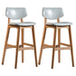 Scandinavia Style Bar-stool Wooden Legs Square Seat for Kitchen Bar White Natural Set of 2 Clearhalo 'Bar Furniture' 'Bar Stools' 'bar_stools' 'furniture_bar_stools' 'Kitchen & Dining Furniture' 'kitchen&dining_furn' 'kitchen' 'kitchen_furn' Furniture' 4576122