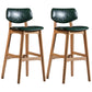 Scandinavia Style Bar-stool Wooden Legs Square Seat for Kitchen Bar Blackish Green Natural Set of 2 Clearhalo 'Bar Furniture' 'Bar Stools' 'bar_stools' 'furniture_bar_stools' 'Kitchen & Dining Furniture' 'kitchen&dining_furn' 'kitchen' 'kitchen_furn' Furniture' 4576125