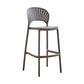 Modern Style Plastic Bar Stool with Footrest Low Back Outdoor Stackable Bar Stool Grey 1 Piece Clearhalo 'Bar Furniture' 'Bar Stools' 'bar_stools' 'furn' 'furn_bar_stools' 'furniture_bar_stools' 'Kitchen & Dining Furniture' 'kitchen&dining_furn' 'kitchen' 'kitchen_furn' Furniture' 4576174