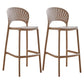 Modern Style Plastic Bar Stool with Footrest Low Back Outdoor Stackable Bar Stool Pink 2 Piece Set Clearhalo 'Bar Furniture' 'Bar Stools' 'bar_stools' 'furn' 'furn_bar_stools' 'furniture_bar_stools' 'Kitchen & Dining Furniture' 'kitchen&dining_furn' 'kitchen' 'kitchen_furn' Furniture' 4576192