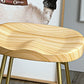 Glam Wood Counter Bar Stool Backless Saddle Seat Bar Stool with Iron Base Clearhalo 'Bar Furniture' 'Bar Stools' 'bar_stools' 'furn' 'furn_bar_stools' 'furniture_bar_stools' 'Kitchen & Dining Furniture' 'kitchen&dining_furn' 'kitchen' 'kitchen_furn' Furniture' 4576216