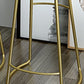 Glam Wood Counter Bar Stool Backless Saddle Seat Bar Stool with Iron Base Clearhalo 'Bar Furniture' 'Bar Stools' 'bar_stools' 'furn' 'furn_bar_stools' 'furniture_bar_stools' 'Kitchen & Dining Furniture' 'kitchen&dining_furn' 'kitchen' 'kitchen_furn' Furniture' 4576219