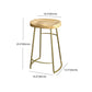 Glam Wood Counter Bar Stool Backless Saddle Seat Bar Stool with Iron Base Clearhalo 'Bar Furniture' 'Bar Stools' 'bar_stools' 'furn' 'furn_bar_stools' 'furniture_bar_stools' 'Kitchen & Dining Furniture' 'kitchen&dining_furn' 'kitchen' 'kitchen_furn' Furniture' 4576224