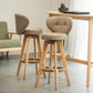 Scandinavia Style Bar-stool Wooden Legs Round Seat for Restaurant Bar Clearhalo 'Bar Furniture' 'Bar Stools' 'bar_stools' 'furn' 'furn_bar_stools' 'furniture_bar_stools' 'Kitchen & Dining Furniture' 'kitchen&dining_furn' 'kitchen' 'kitchen_furn' Furniture' 4576226