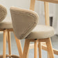 Scandinavia Style Bar-stool Wooden Legs Round Seat for Restaurant Bar Clearhalo 'Bar Furniture' 'Bar Stools' 'bar_stools' 'furn' 'furn_bar_stools' 'furniture_bar_stools' 'Kitchen & Dining Furniture' 'kitchen&dining_furn' 'kitchen' 'kitchen_furn' Furniture' 4576237