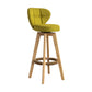 Scandinavia Style Bar-stool Wooden Legs Round Seat for Restaurant Bar Olive Green Natural 1 Piece Clearhalo 'Bar Furniture' 'Bar Stools' 'bar_stools' 'furn' 'furn_bar_stools' 'furniture_bar_stools' 'Kitchen & Dining Furniture' 'kitchen&dining_furn' 'kitchen' 'kitchen_furn' Furniture' 4576245