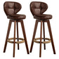 Scandinavia Style Bar-stool Wooden Legs Round Seat for Restaurant Bar Brown Brown 2 Piece Set Clearhalo 'Bar Furniture' 'Bar Stools' 'bar_stools' 'furn' 'furn_bar_stools' 'furniture_bar_stools' 'Kitchen & Dining Furniture' 'kitchen&dining_furn' 'kitchen' 'kitchen_furn' Furniture' 4576261
