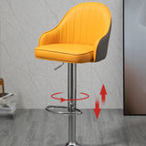 Industrial Style Bar-stool with Metal Pedestal Leather Seat for Kitchen Bar Clearhalo 'Bar Furniture' 'Bar Stools' 'bar_stools' 'furn' 'furn_bar_stools' 'furniture_bar_stools' 'Kitchen & Dining Furniture' 'kitchen&dining_furn' 'kitchen' 'kitchen_furn' Furniture' 4576334