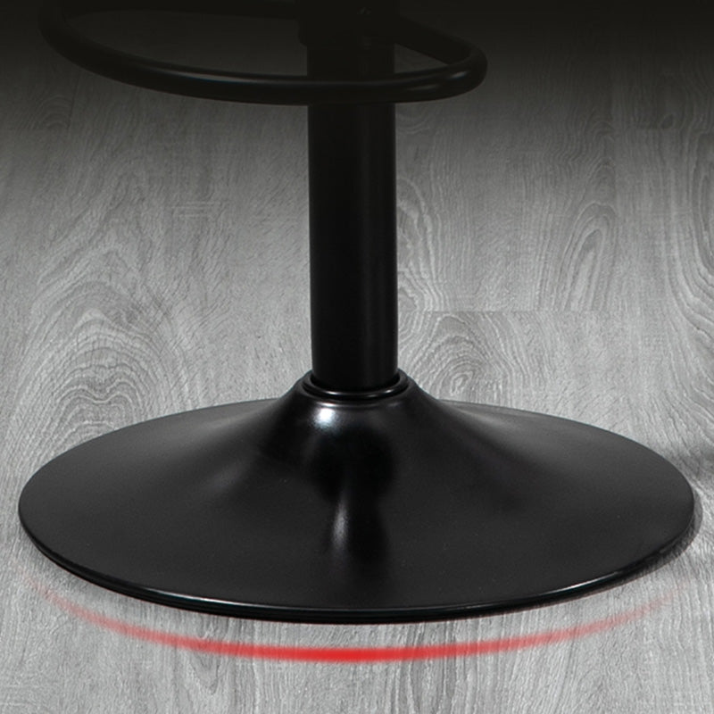 Industrial Style Bar-stool with Metal Pedestal Leather Seat for Kitchen Bar Clearhalo 'Bar Furniture' 'Bar Stools' 'bar_stools' 'furn' 'furn_bar_stools' 'furniture_bar_stools' 'Kitchen & Dining Furniture' 'kitchen&dining_furn' 'kitchen' 'kitchen_furn' Furniture' 4576339