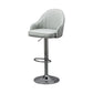 Industrial Style Bar-stool with Metal Pedestal Leather Seat for Kitchen Bar Grey Silver 1 Piece Clearhalo 'Bar Furniture' 'Bar Stools' 'bar_stools' 'furn' 'furn_bar_stools' 'furniture_bar_stools' 'Kitchen & Dining Furniture' 'kitchen&dining_furn' 'kitchen' 'kitchen_furn' Furniture' 4576340