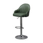 Industrial Style Bar-stool with Metal Pedestal Leather Seat for Kitchen Bar Green Silver 1 Piece Clearhalo 'Bar Furniture' 'Bar Stools' 'bar_stools' 'furn' 'furn_bar_stools' 'furniture_bar_stools' 'Kitchen & Dining Furniture' 'kitchen&dining_furn' 'kitchen' 'kitchen_furn' Furniture' 4576342