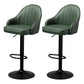 Industrial Style Bar-stool with Metal Pedestal Leather Seat for Kitchen Bar Green Black 2 Piece Set Clearhalo 'Bar Furniture' 'Bar Stools' 'bar_stools' 'furn' 'furn_bar_stools' 'furniture_bar_stools' 'Kitchen & Dining Furniture' 'kitchen&dining_furn' 'kitchen' 'kitchen_furn' Furniture' 4576348