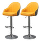 Industrial Style Bar-stool with Metal Pedestal Leather Seat for Kitchen Bar Light Grey-Yellow Silver 2 Piece Set Clearhalo 'Bar Furniture' 'Bar Stools' 'bar_stools' 'furn' 'furn_bar_stools' 'furniture_bar_stools' 'Kitchen & Dining Furniture' 'kitchen&dining_furn' 'kitchen' 'kitchen_furn' Furniture' 4576352