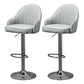 Industrial Style Bar-stool with Metal Pedestal Leather Seat for Kitchen Bar Grey Silver 2 Piece Set Clearhalo 'Bar Furniture' 'Bar Stools' 'bar_stools' 'furn' 'furn_bar_stools' 'furniture_bar_stools' 'Kitchen & Dining Furniture' 'kitchen&dining_furn' 'kitchen' 'kitchen_furn' Furniture' 4576353