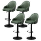 Industrial Style Bar-stool with Metal Pedestal Leather Seat for Kitchen Bar Green Black 4 Piece Set Clearhalo 'Bar Furniture' 'Bar Stools' 'bar_stools' 'furn' 'furn_bar_stools' 'furniture_bar_stools' 'Kitchen & Dining Furniture' 'kitchen&dining_furn' 'kitchen' 'kitchen_furn' Furniture' 4576360
