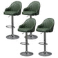 Industrial Style Bar-stool with Metal Pedestal Leather Seat for Kitchen Bar Green Silver 4 Piece Set Clearhalo 'Bar Furniture' 'Bar Stools' 'bar_stools' 'furn' 'furn_bar_stools' 'furniture_bar_stools' 'Kitchen & Dining Furniture' 'kitchen&dining_furn' 'kitchen' 'kitchen_furn' Furniture' 4576366
