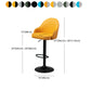 Industrial Style Bar-stool with Metal Pedestal Leather Seat for Kitchen Bar Clearhalo 'Bar Furniture' 'Bar Stools' 'bar_stools' 'furn' 'furn_bar_stools' 'furniture_bar_stools' 'Kitchen & Dining Furniture' 'kitchen&dining_furn' 'kitchen' 'kitchen_furn' Furniture' 4576369