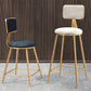 Glam Round Counter Bar Stool Upholstered Backrest Bar Stool with Footrest Clearhalo 'Bar Furniture' 'Bar Stools' 'bar_stools' 'furn' 'furn_bar_stools' 'furniture_bar_stools' 'Kitchen & Dining Furniture' 'kitchen&dining_furn' 'kitchen' 'kitchen_furn' Furniture' 4576370