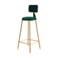 Glam Round Counter Bar Stool Upholstered Backrest Bar Stool with Footrest Green 1 Piece Clearhalo 'Bar Furniture' 'Bar Stools' 'bar_stools' 'furn' 'furn_bar_stools' 'furniture_bar_stools' 'Kitchen & Dining Furniture' 'kitchen&dining_furn' 'kitchen' 'kitchen_furn' Furniture' 4576389