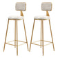 Glam Round Counter Bar Stool Upholstered Backrest Bar Stool with Footrest White 2 Piece Set Clearhalo 'Bar Furniture' 'Bar Stools' 'bar_stools' 'furn' 'furn_bar_stools' 'furniture_bar_stools' 'Kitchen & Dining Furniture' 'kitchen&dining_furn' 'kitchen' 'kitchen_furn' Furniture' 4576398