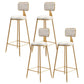 Glam Round Counter Bar Stool Upholstered Backrest Bar Stool with Footrest White 4 Piece Set Clearhalo 'Bar Furniture' 'Bar Stools' 'bar_stools' 'furn' 'furn_bar_stools' 'furniture_bar_stools' 'Kitchen & Dining Furniture' 'kitchen&dining_furn' 'kitchen' 'kitchen_furn' Furniture' 4576410