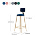 Glam Round Counter Bar Stool Upholstered Backrest Bar Stool with Footrest Clearhalo 'Bar Furniture' 'Bar Stools' 'bar_stools' 'furn' 'furn_bar_stools' 'furniture_bar_stools' 'Kitchen & Dining Furniture' 'kitchen&dining_furn' 'kitchen' 'kitchen_furn' Furniture' 4576415