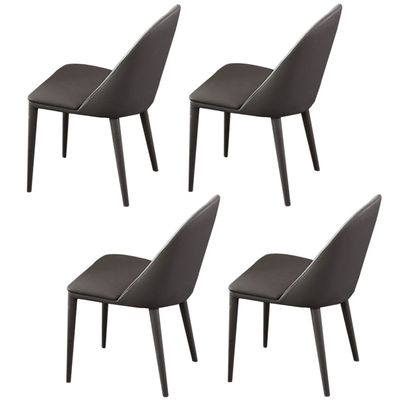 Modern 1/3/4/5/7 Pieces Steel Dining Table Set with White Sintered Stone Top Dinette Set 4 Grey Chairs Clearhalo 'Dining Room Sets' 'Dining Tables & Seating' 'dining_room_set' 'furn' 'furn_dining_room_set' 'Furniture' 'furniture_dining_room_set' 'Kitchen & Dining Furniture' 'kitchen&dining_furn' 'kitchen' 4576420