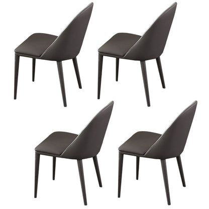 Modern 1/3/4/5/7 Pieces Steel Dining Table Set with White Sintered Stone Top Dinette Set 4 Grey Chairs Clearhalo 'Dining Room Sets' 'Dining Tables & Seating' 'dining_room_set' 'furn' 'furn_dining_room_set' 'Furniture' 'furniture_dining_room_set' 'Kitchen & Dining Furniture' 'kitchen&dining_furn' 'kitchen' 4576420