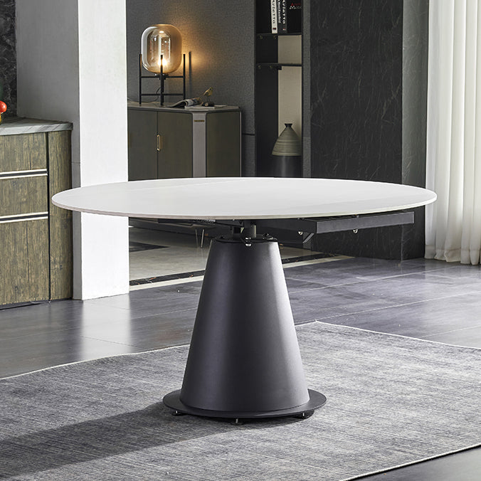 Modern 1/3/4/5/7 Pieces Steel Dining Table Set with White Sintered Stone Top Dinette Set Clearhalo 'Dining Room Sets' 'Dining Tables & Seating' 'dining_room_set' 'furn' 'furn_dining_room_set' 'Furniture' 'furniture_dining_room_set' 'Kitchen & Dining Furniture' 'kitchen&dining_furn' 'kitchen' 4576429