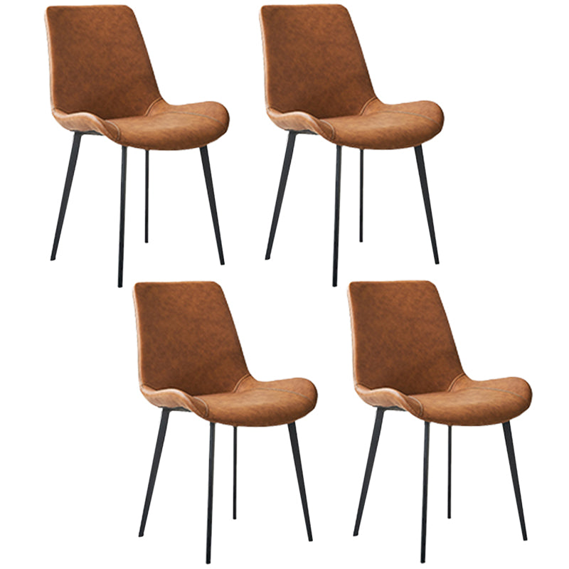 Modern 1/4/5/7 Pieces Dining Set Sintered Stone Top Dining Furniture 4 Light Brown Chairs Clearhalo 'Dining Room Sets' 'Dining Tables & Seating' 'dining_room_set' 'furn' 'furn_dining_room_set' 'Furniture' 'furniture_dining_room_set' 'Kitchen & Dining Furniture' 'kitchen&dining_furn' 'kitchen' 4576451