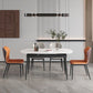 Modern 1/4/5/7 Pieces Dining Set Sintered Stone Top Dining Furniture 5 Pieces: Table, 4 Chairs Clearhalo 'Dining Room Sets' 'Dining Tables & Seating' 'dining_room_set' 'furn' 'furn_dining_room_set' 'Furniture' 'furniture_dining_room_set' 'Kitchen & Dining Furniture' 'kitchen&dining_furn' 'kitchen' 4576454