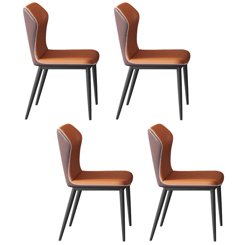 Modern 1/4/5/7 Pieces Dining Set Sintered Stone Top Dining Furniture 4 Brown Chairs Clearhalo 'Dining Room Sets' 'Dining Tables & Seating' 'dining_room_set' 'furn' 'furn_dining_room_set' 'Furniture' 'furniture_dining_room_set' 'Kitchen & Dining Furniture' 'kitchen&dining_furn' 'kitchen' 4576455