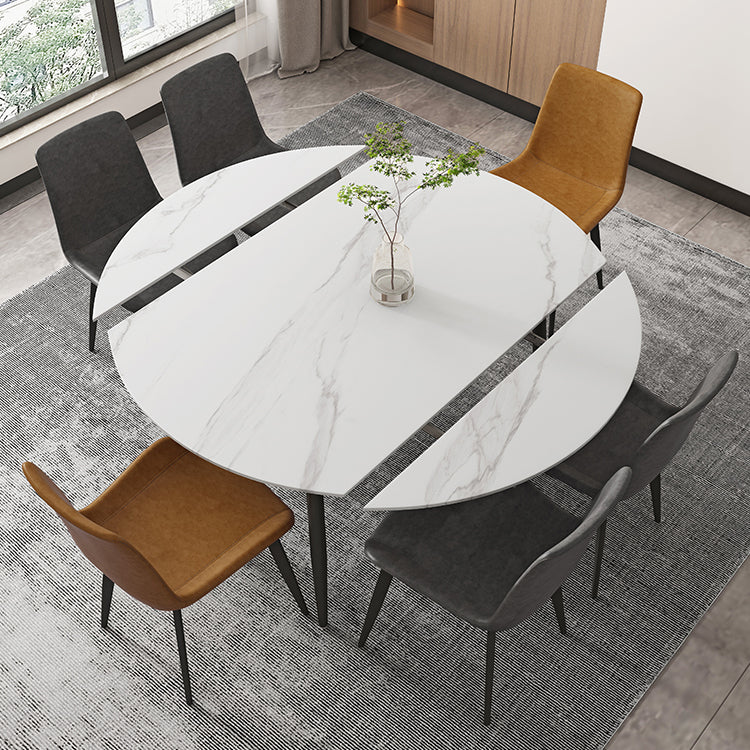 Modern 1/4/5/7 Pieces Dining Set Sintered Stone Top Dining Furniture Clearhalo 'Dining Room Sets' 'Dining Tables & Seating' 'dining_room_set' 'furn' 'furn_dining_room_set' 'Furniture' 'furniture_dining_room_set' 'Kitchen & Dining Furniture' 'kitchen&dining_furn' 'kitchen' 4576467