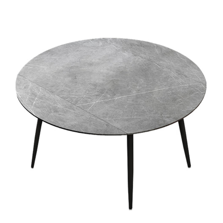 1/4/5/7 Pieces Dining Set Modern Sintered Stone Dining Furniture Grey 59"L x 59"W Clearhalo 'Dining Room Sets' 'Dining Tables & Seating' 'dining_room_set' 'furn' 'furn_dining_room_set' 'Furniture' 'furniture_dining_room_set' 'Kitchen & Dining Furniture' 'kitchen&dining_furn' 'kitchen' 4576479