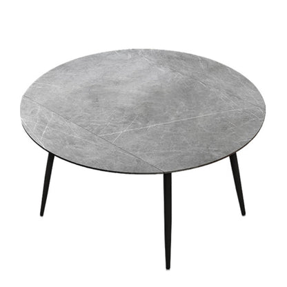 1/4/5/7 Pieces Dining Set Modern Sintered Stone Dining Furniture Grey 59"L x 59"W Clearhalo 'Dining Room Sets' 'Dining Tables & Seating' 'dining_room_set' 'furn' 'furn_dining_room_set' 'Furniture' 'furniture_dining_room_set' 'Kitchen & Dining Furniture' 'kitchen&dining_furn' 'kitchen' 4576479