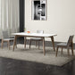 Modern 1/4/5 Pieces Dining Sintered Stone Dining Table Set with Wooden Legs for Home 4 Pieces: Table, 3 Chairs Clearhalo 'Dining Room Sets' 'Dining Tables & Seating' 'dining_room_set' 'furn' 'furn_dining_room_set' 'Furniture' 'furniture_dining_room_set' 'Kitchen & Dining Furniture' 'kitchen&dining_furn' 'kitchen' 4576498