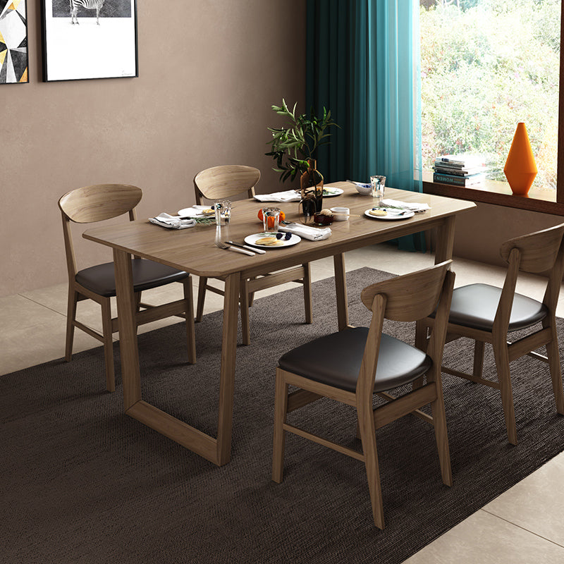 Modern Design 1/2/5/7 Pieces Furniture Solid Wood Dining Table and Chairs for Kitchen Clearhalo 'Dining Room Sets' 'Dining Tables & Seating' 'dining_room_set' 'furn' 'furn_dining_room_set' 'Furniture' 'furniture_dining_room_set' 'Kitchen & Dining Furniture' 'kitchen&dining_furn' 'kitchen' 4576529