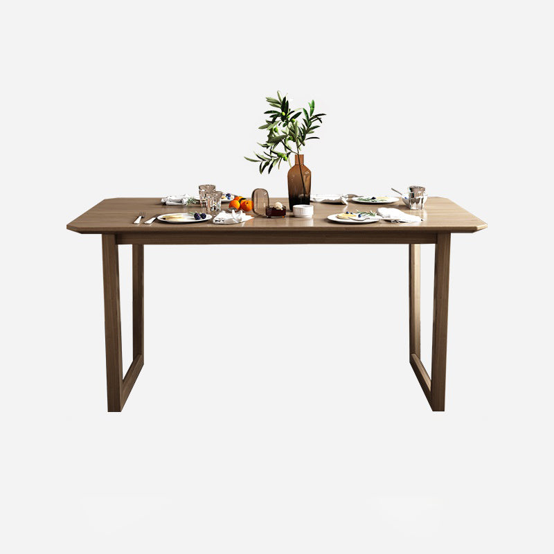 Modern Design 1/2/5/7 Pieces Furniture Solid Wood Dining Table and Chairs for Kitchen Wood 63"L x 33"W Clearhalo 'Dining Room Sets' 'Dining Tables & Seating' 'dining_room_set' 'furn' 'furn_dining_room_set' 'Furniture' 'furniture_dining_room_set' 'Kitchen & Dining Furniture' 'kitchen&dining_furn' 'kitchen' 4576530