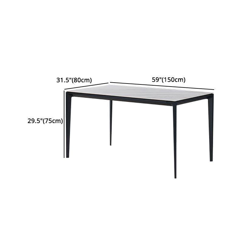 Minimalist 1/4/5 Pieces Sintered Stone Dining Table Set Rectangle Dining Room Set Clearhalo 'Dining Room Sets' 'Dining Tables & Seating' 'dining_room_set' 'furn' 'furn_dining_room_set' 'Furniture' 'furniture_dining_room_set' 'Kitchen & Dining Furniture' 'kitchen&dining_furn' 'kitchen' 4576558