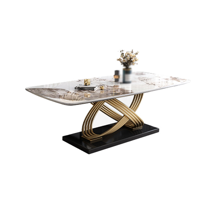 1/4/5/7 Pieces Minimalist Dining Set Sintered Stone Dining Room Set with Pedestal Base White 70.9"L x 35.4"W Clearhalo 'Dining Room Sets' 'Dining Tables & Seating' 'dining_room_set' 'furn' 'furn_dining_room_set' 'Furniture' 'furniture_dining_room_set' 'Kitchen & Dining Furniture' 'kitchen&dining_furn' 'kitchen' 4576582