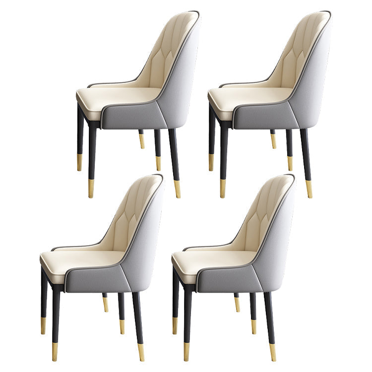 1/4/5/7 Pieces Minimalist Dining Set Sintered Stone Dining Room Set with Pedestal Base 4 White Chairs Clearhalo 'Dining Room Sets' 'Dining Tables & Seating' 'dining_room_set' 'furn' 'furn_dining_room_set' 'Furniture' 'furniture_dining_room_set' 'Kitchen & Dining Furniture' 'kitchen&dining_furn' 'kitchen' 4576583