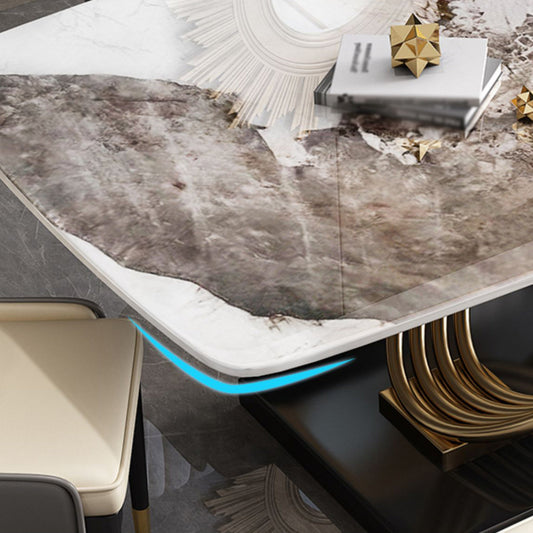 1/4/5/7 Pieces Minimalist Dining Set Sintered Stone Dining Room Set with Pedestal Base Clearhalo 'Dining Room Sets' 'Dining Tables & Seating' 'dining_room_set' 'furn' 'furn_dining_room_set' 'Furniture' 'furniture_dining_room_set' 'Kitchen & Dining Furniture' 'kitchen&dining_furn' 'kitchen' 4576586