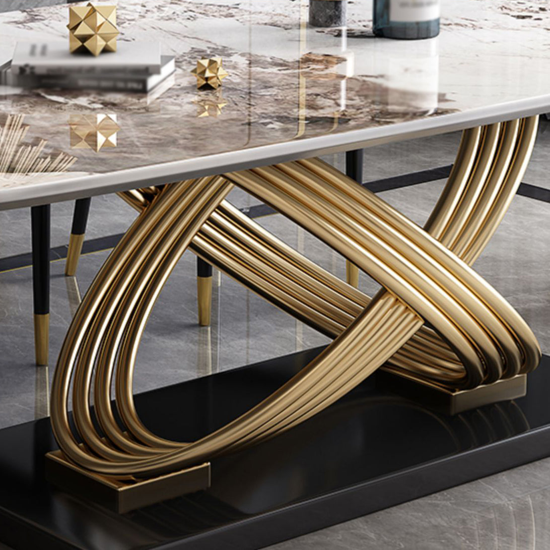 1/4/5/7 Pieces Minimalist Dining Set Sintered Stone Dining Room Set with Pedestal Base Clearhalo 'Dining Room Sets' 'Dining Tables & Seating' 'dining_room_set' 'furn' 'furn_dining_room_set' 'Furniture' 'furniture_dining_room_set' 'Kitchen & Dining Furniture' 'kitchen&dining_furn' 'kitchen' 4576589