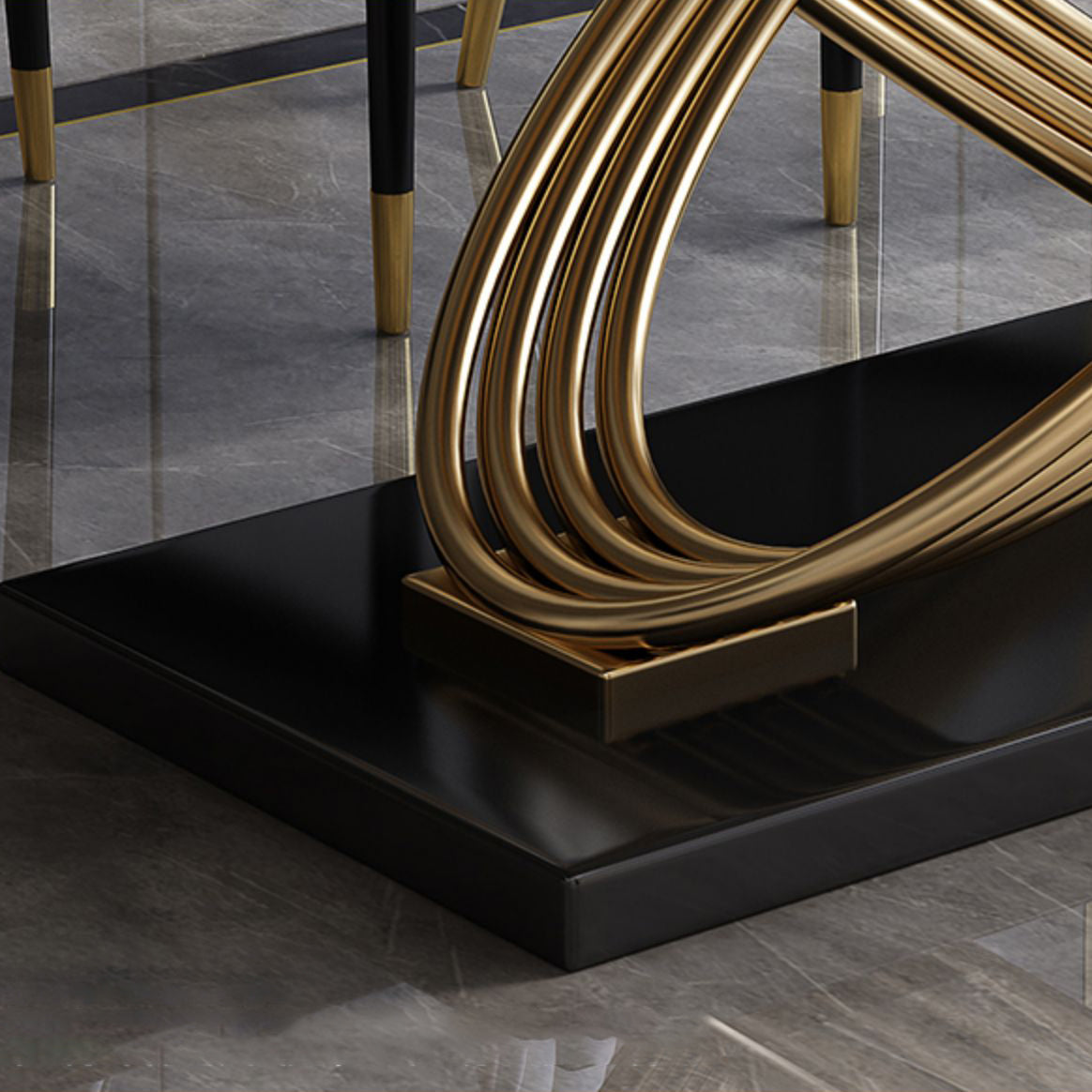 1/4/5/7 Pieces Minimalist Dining Set Sintered Stone Dining Room Set with Pedestal Base Clearhalo 'Dining Room Sets' 'Dining Tables & Seating' 'dining_room_set' 'furn' 'furn_dining_room_set' 'Furniture' 'furniture_dining_room_set' 'Kitchen & Dining Furniture' 'kitchen&dining_furn' 'kitchen' 4576590