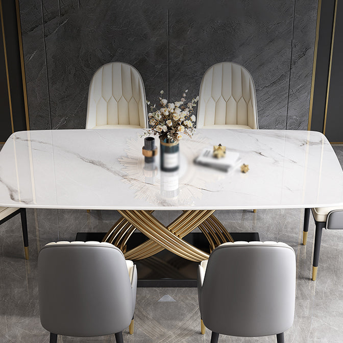 1/4/5/7 Pieces Minimalist Dining Set Sintered Stone Dining Room Set with Pedestal Base Clearhalo 'Dining Room Sets' 'Dining Tables & Seating' 'dining_room_set' 'furn' 'furn_dining_room_set' 'Furniture' 'furniture_dining_room_set' 'Kitchen & Dining Furniture' 'kitchen&dining_furn' 'kitchen' 4576591