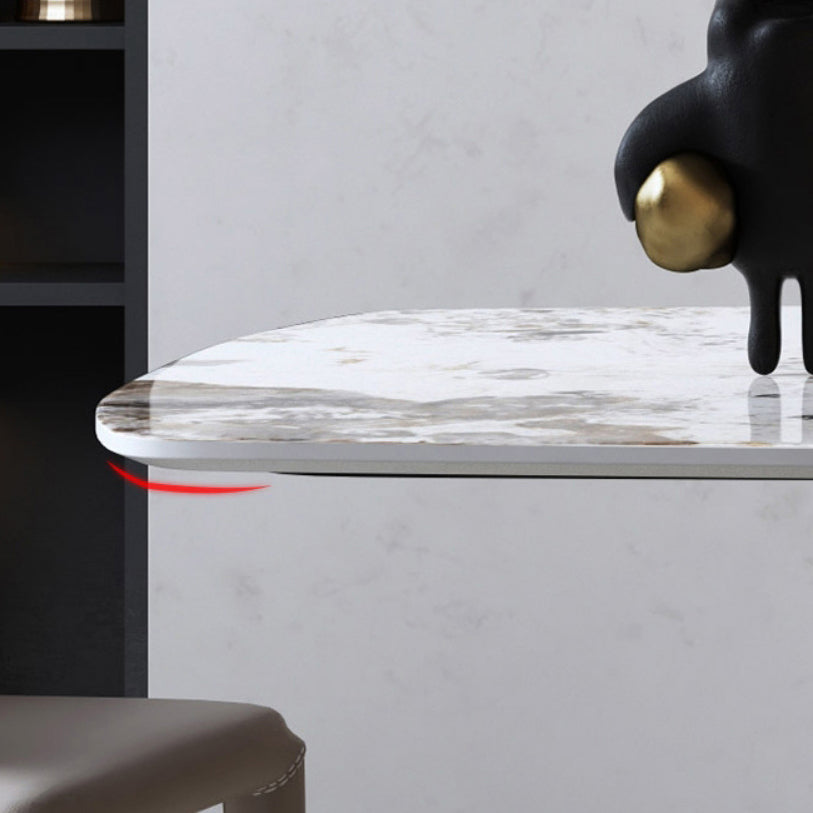 1/3/4/7 Pieces Modern Dinette Set Sintered Stone Dining Table Set for Kitchen Clearhalo 'Dining Room Sets' 'Dining Tables & Seating' 'dining_room_set' 'furn' 'furn_dining_room_set' 'Furniture' 'furniture_dining_room_set' 'Kitchen & Dining Furniture' 'kitchen&dining_furn' 'kitchen' 4576639