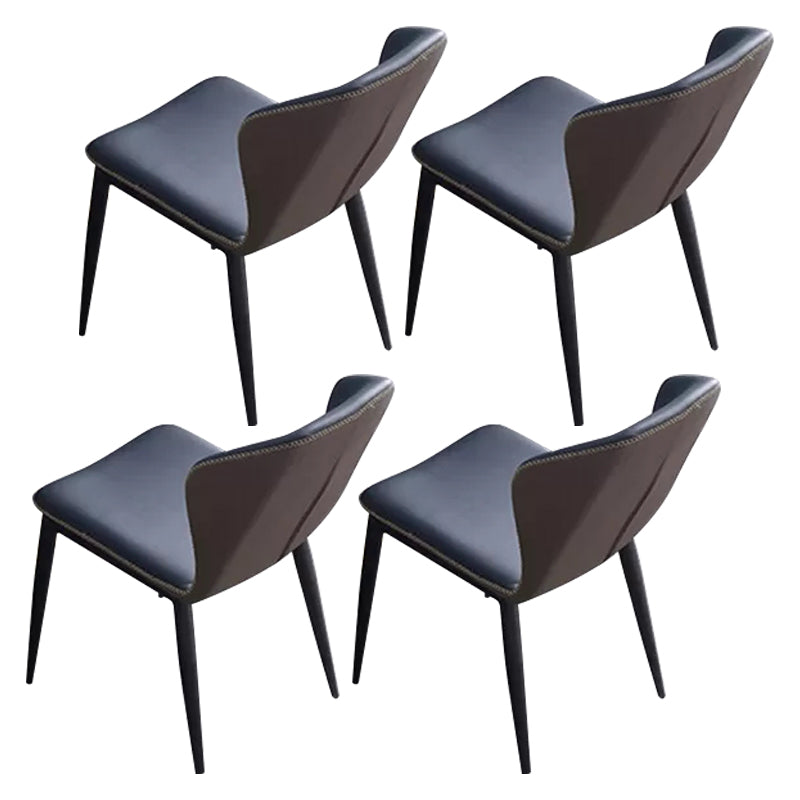 Modern 1/4/7 Pieces Dining Set Sintered Stone Dining Table Set for Kitchen 4 Blue Chairs Clearhalo 'Dining Room Sets' 'Dining Tables & Seating' 'dining_room_set' 'furn' 'furn_dining_room_set' 'Furniture' 'furniture_dining_room_set' 'Kitchen & Dining Furniture' 'kitchen&dining_furn' 'kitchen' 4576648